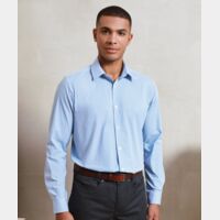 Microcheck (Gingham) long sleeve cotton shirt Thumbnail