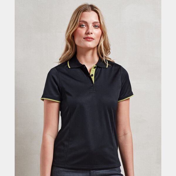 Women's contrast Coolchecker® polo Thumbnail