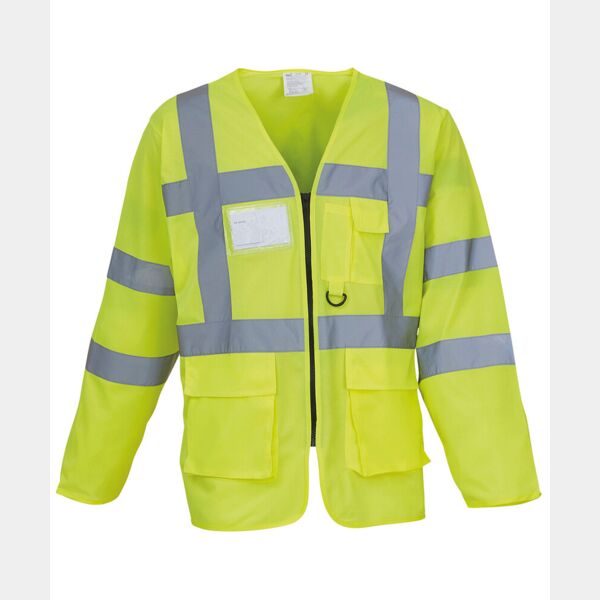 Hi-vis executive long sleeve waistcoat (HVJ800) Thumbnail