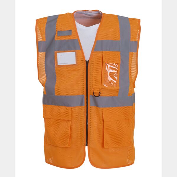 Hi-vis top cool open-mesh executive waistcoat (HVW820) Thumbnail