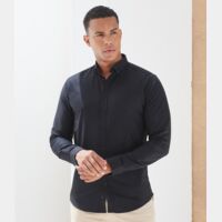 Henbury Modern Long Sleeve Slim Fit Oxford Shirt Thumbnail