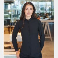 Henbury Ladies Mandarin Roll Sleeve Anti-Bac Wicking Shirt Thumbnail
