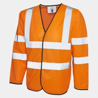 Long Sleeve Hi Vis Safety Waistcoat Thumbnail