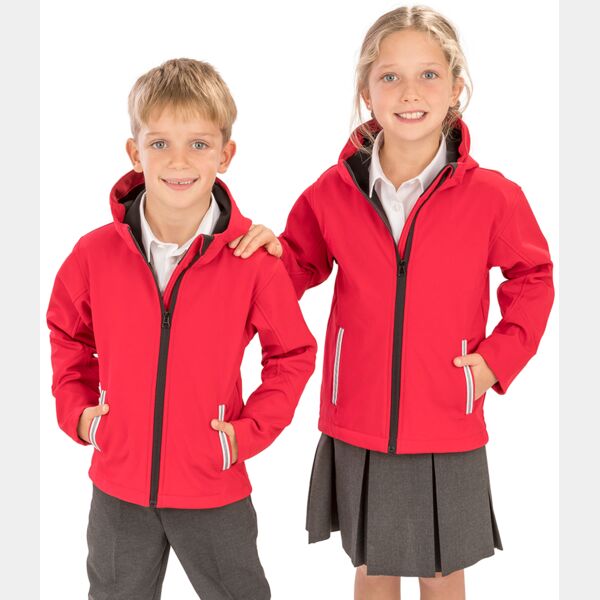 Result Core Kids TX Performance Hooded Soft Shell Jacket Thumbnail