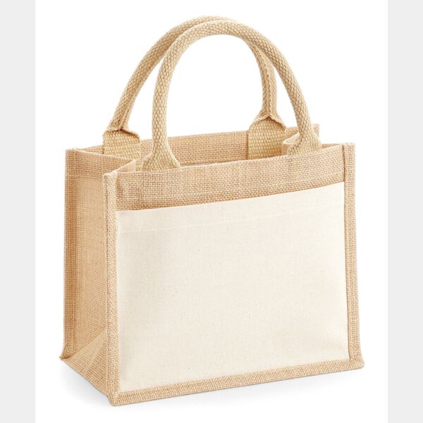 Cotton pocket jute gift bag Thumbnail