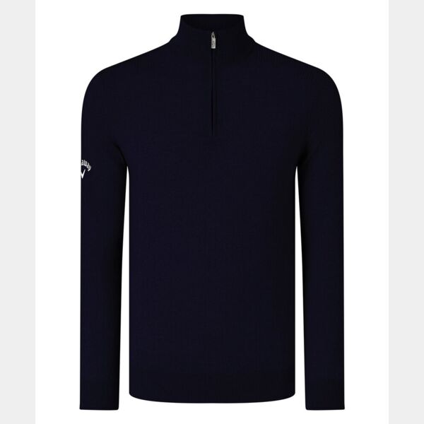 Ribbed ¼ zip Merino sweater Thumbnail