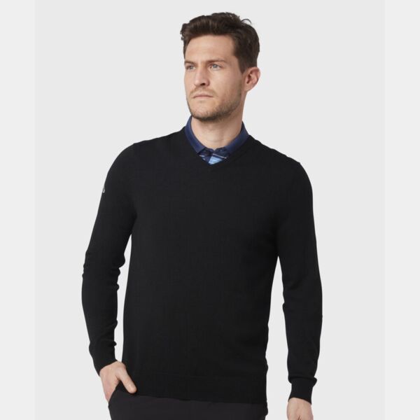 Ribbed v-neck Merino sweater Thumbnail