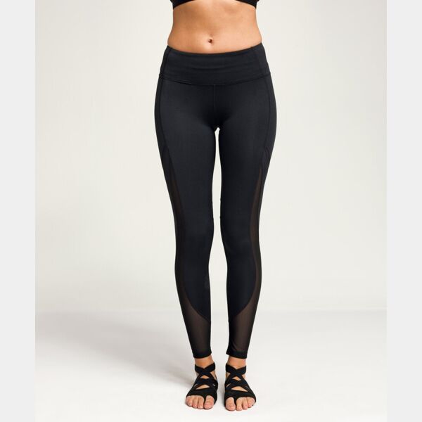Women's TriDri® mesh tech panel leggings full-length Thumbnail