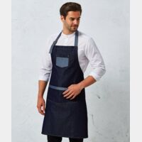 Domain contrast denim bib apron Thumbnail