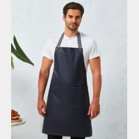 District waxed-look denim bib apron Thumbnail