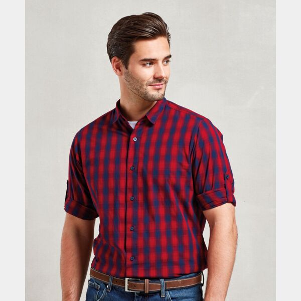 Mulligan check cotton long sleeve shirt Thumbnail