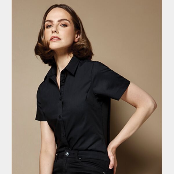 Kustom Kit Ladies Short Sleeve Tailored Poplin Shirt Thumbnail