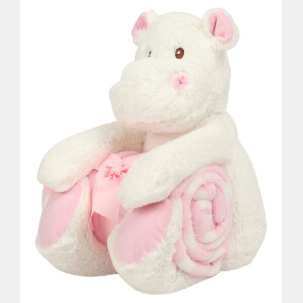 Mumbles Hippo with Printed Fleece Blanket Thumbnail