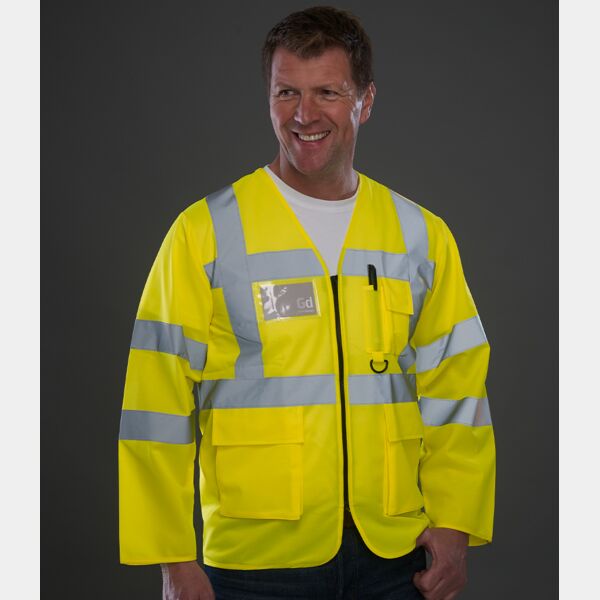 Yoko Hi-Vis Executive Long Sleeve Waistcoat Thumbnail