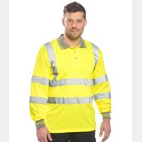 Portwest Hi-Vis Long Sleeve Polo Shirt Thumbnail