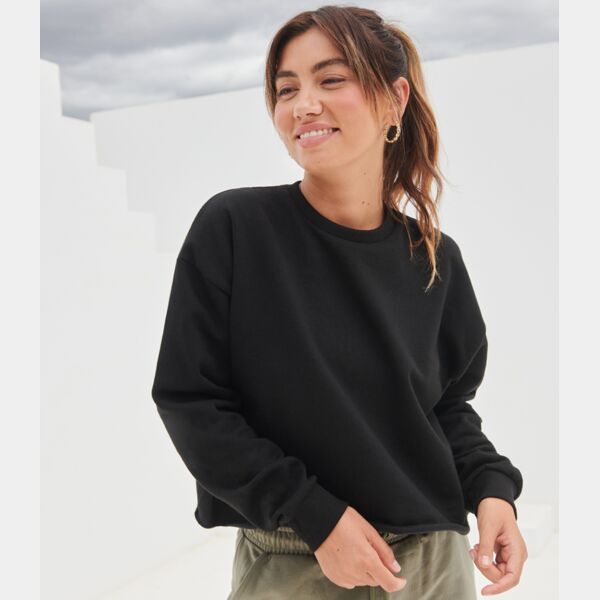 SF Clothing Ladies Cropped Slounge Sweatshirt Thumbnail