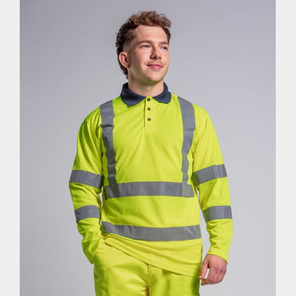 Pro RTX High Visibility Long Sleeve Polo Shirt Thumbnail
