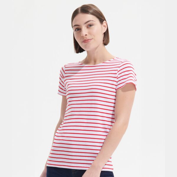 SOL'S Ladies Miles Striped T-Shirt Thumbnail