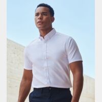 Henbury Modern Short Sleeve Slim Fit Oxford Shirt Thumbnail