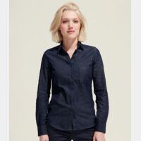 SOL'S Ladies Barry Long Sleeve Denim Shirt Thumbnail