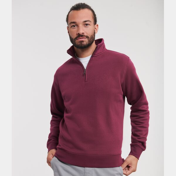 Russell Authentic Zip Neck Sweatshirt Thumbnail