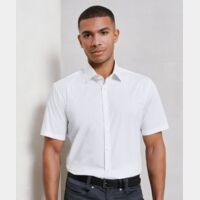 Stretch fit cotton poplin short sleeve shirt Thumbnail