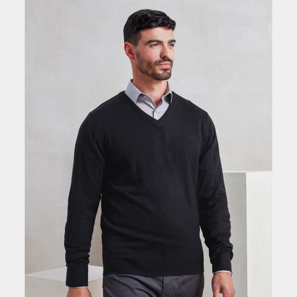 'Essential' acrylic v-neck sweater Thumbnail