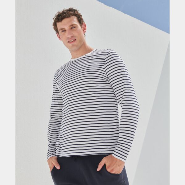 Unisex long-sleeved striped T Thumbnail