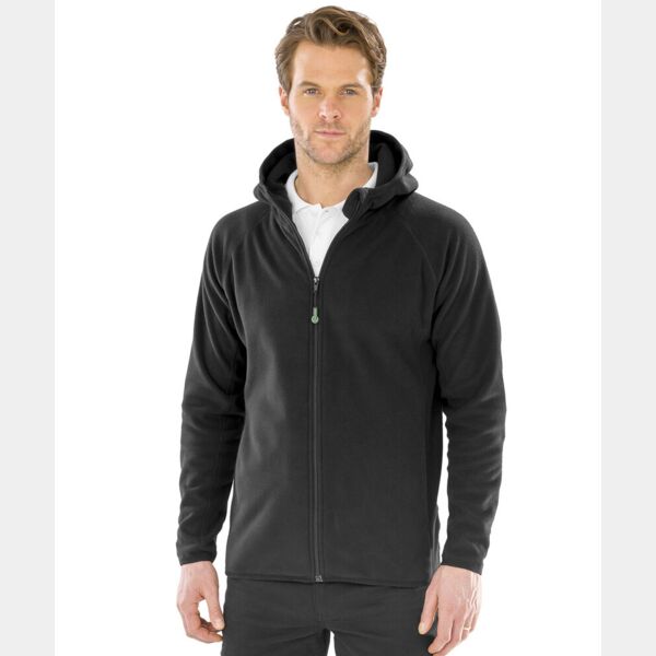 Recycled hooded microfleece jacket Thumbnail