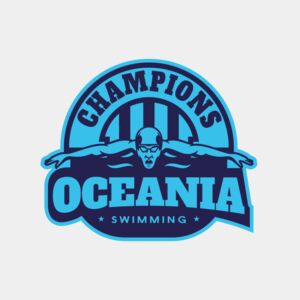 Oceania Champions Swimming logo template Thumbnail