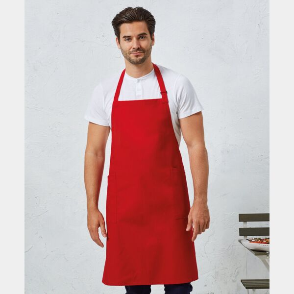 Recycled polyester and cotton bib apron, organic and Fairtrade certified Thumbnail