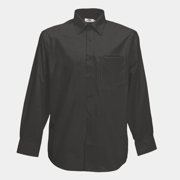 Fruit of the Loom Long Sleeve Poplin Shirt Thumbnail