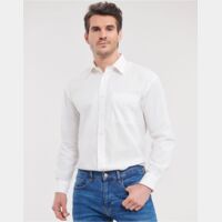 Men's Long Sleeve Classic Pure Cotton Poplin Shirt ( Premium ) Thumbnail