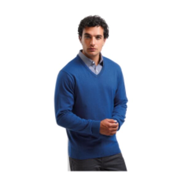 V-neck knitted sweater Thumbnail