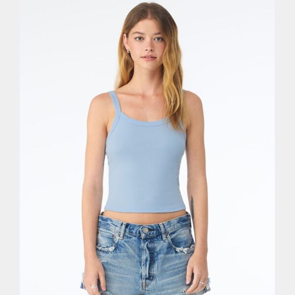 Bella Ladies Micro Rib Spaghetti Strap Tank Top Thumbnail