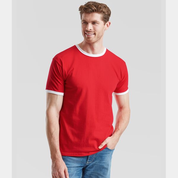 Fruit of the Loom Contrast Ringer T-Shirt Thumbnail