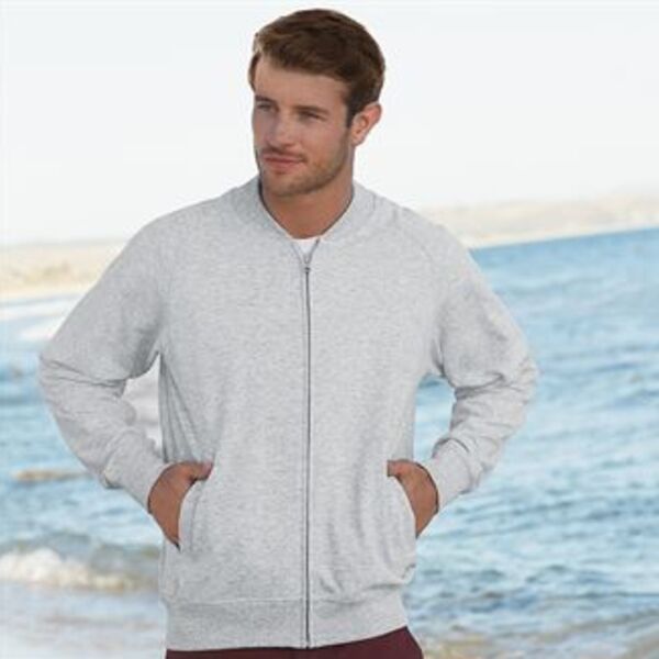 Lightweight baseball sweatshirt jacket Thumbnail