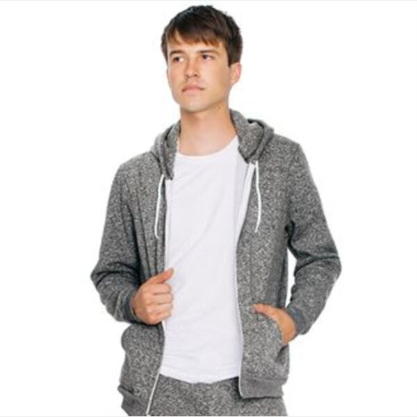 Salt and pepper zip hoody (MT497) ( premium product ) Thumbnail