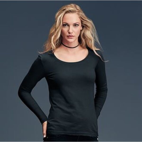 Anvil Women's Long Sleeve Sheer Scoop Tee Thumbnail