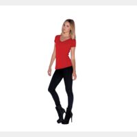 Jersey short Sleeve V-Neck T-shirt Thumbnail