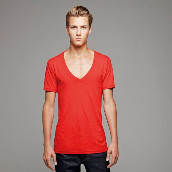 Unisex Jersey Deep V-neck T-Shirt Thumbnail