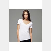 Sheer Jersey Double V T-Shirt Thumbnail