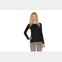 Sheer rib long sleeve crew neck T-shirt Thumbnail