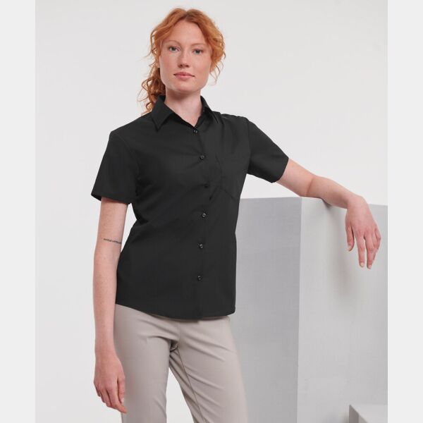 Women's short sleeve poplin shirt Thumbnail