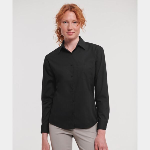 Women's long sleeve Easycare poplin shirt Thumbnail