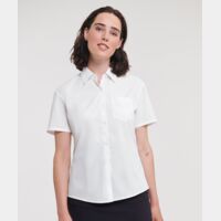 Women's Short Sleeve 100% Cotton Poplin Shirt Thumbnail