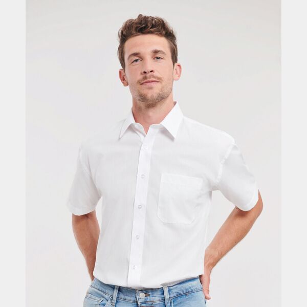 Short sleeve 100% Cotton Poplin Shirt Thumbnail