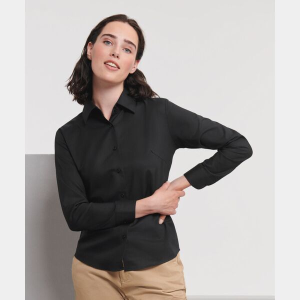 Women's long sleeve Oxford shirt Thumbnail