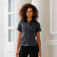 Ladies Roll-Sleeve Shirt Short Sleeve Thumbnail