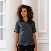 Ladies Roll-Sleeve Shirt 3/4 Sleeve Thumbnail